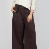 Jersey Wide Leg Trousers with Belt in Java