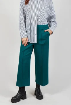 Jersey Wide Leg Trousers in Ottanio