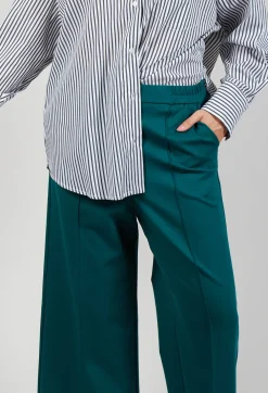 Jersey Wide Leg Trousers in Ottanio