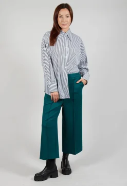 Jersey Wide Leg Trousers in Ottanio