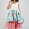 Jill Tunic in Turquoise Flower