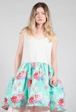 Jill Tunic in Turquoise Flower