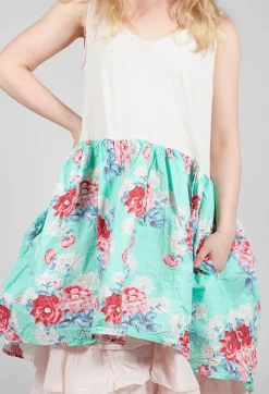 Jill Tunic in Turquoise Flower