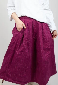 Jleana Skirt in Mulberry Stripe