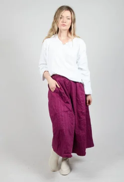 Jleana Skirt in Mulberry Stripe