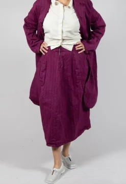 Jleana Skirt in Mulberry Stripe