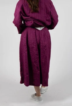 Jleana Skirt in Mulberry Stripe