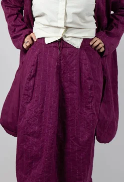 Jleana Skirt in Mulberry Stripe