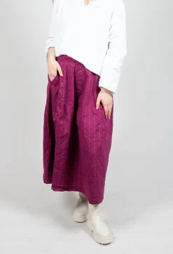 Jleana Skirt in Mulberry Stripe