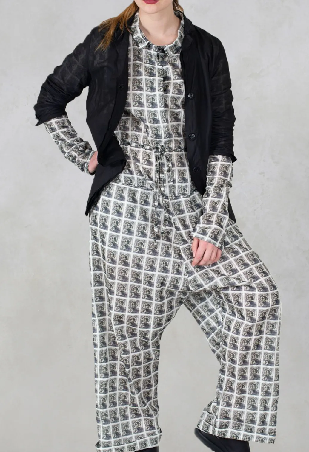 Jumpsuit in Black Print