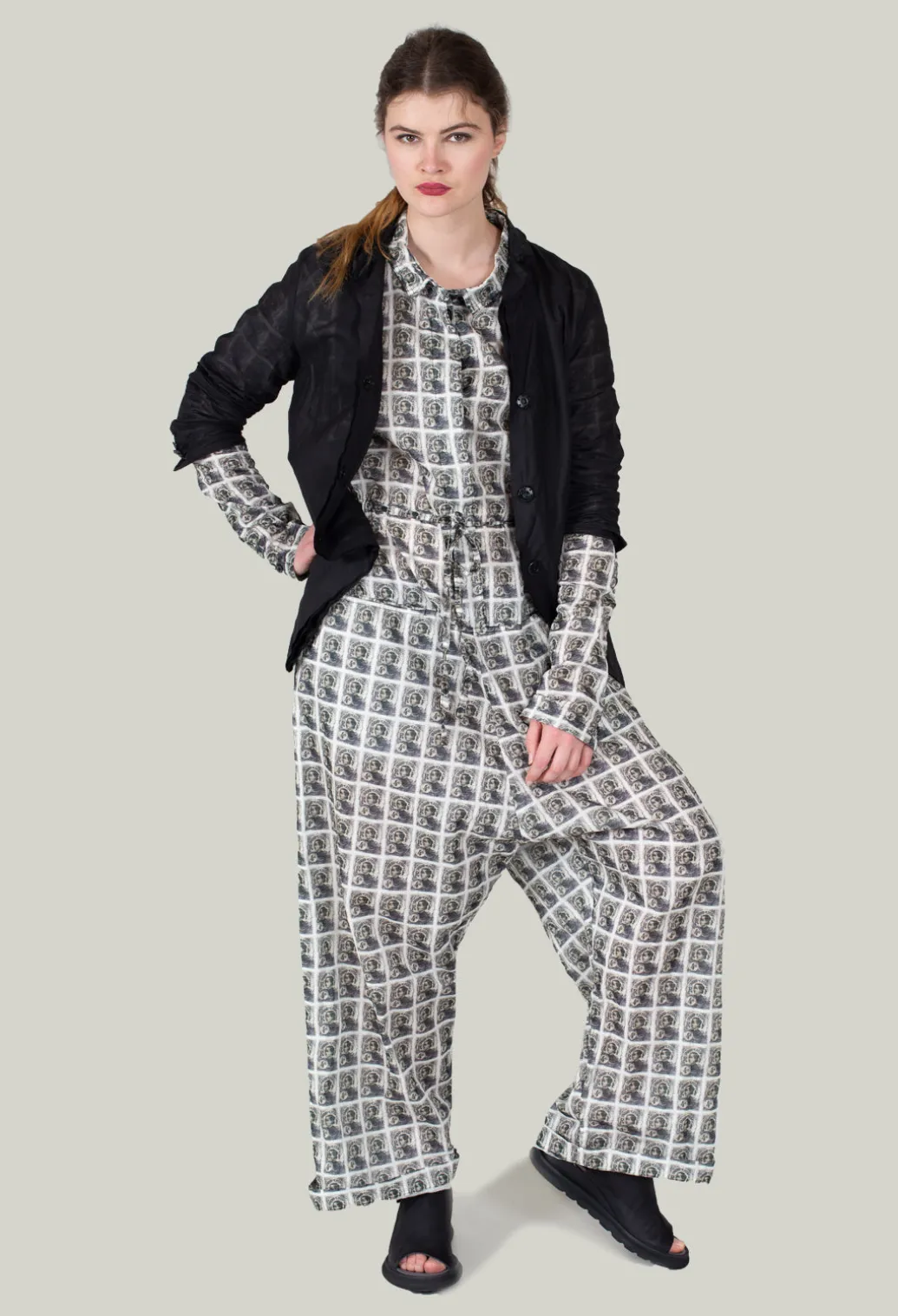 Jumpsuit in Black Print