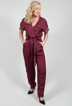 Jumpsuit in Burgundy