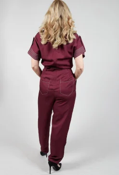 Jumpsuit in Burgundy