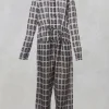 Jumpsuit in Deep Blue Print