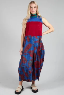 Jumpsuit Turtle Neck Sunflowers in Blue