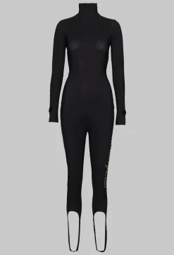 Jumpsuit with Stirrups in Black