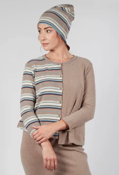 Kaki Hat in Alpaca Stripe