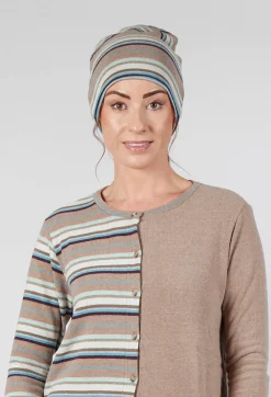 Kaki Hat in Alpaca Stripe