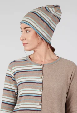 Kaki Hat in Alpaca Stripe