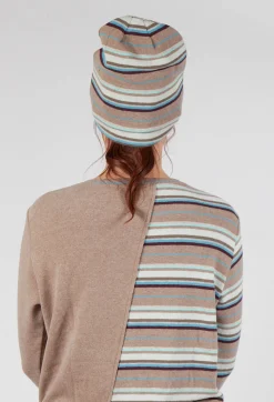 Kaki Hat in Alpaca Stripe