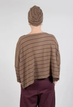 Kaki Hat in Uva Stripe