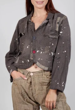 Kelley Cropped Coat in Andy