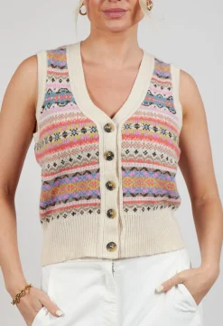 Kinross Waistcoat in Coral
