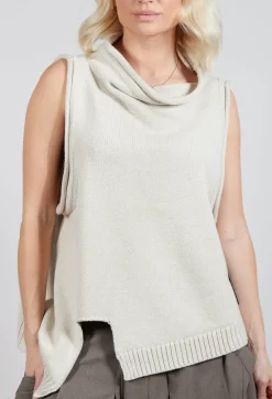 Knit Sleeveless Jumper in Beige