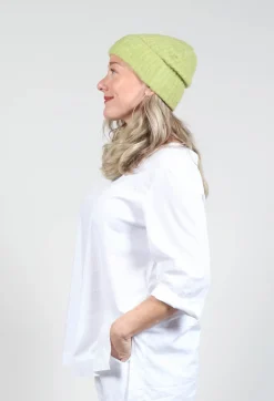 Knitted Beanie Hat in Green