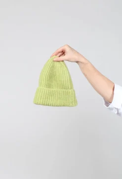 Knitted Beanie Hat in Green
