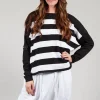 Knitted Box Jumper in Block Stripe