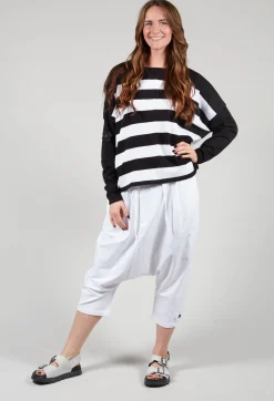 Knitted Box Jumper in Block Stripe