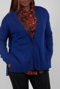 Knitted Cardigan in Cobalto Cobalt