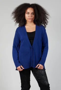 Knitted Cardigan in Cobalto Cobalt