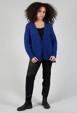 Knitted Cardigan in Cobalto Cobalt