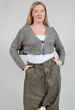 Knitted Cardigan in Hay Cloud