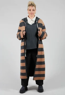Knitted Coat in Grigio Naturale