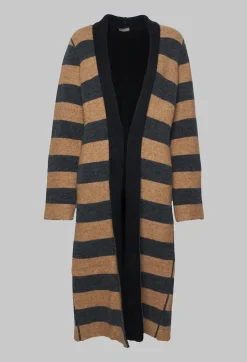 Knitted Coat in Grigio Naturale