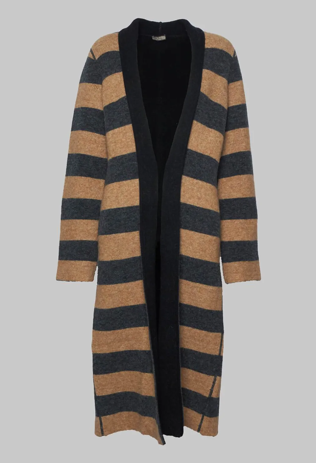 Knitted Coat in Grigio Naturale