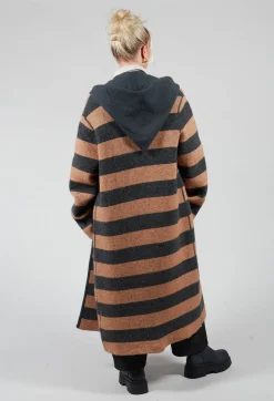 Knitted Coat in Grigio Naturale