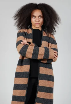 Knitted Coat in Grigio Naturale