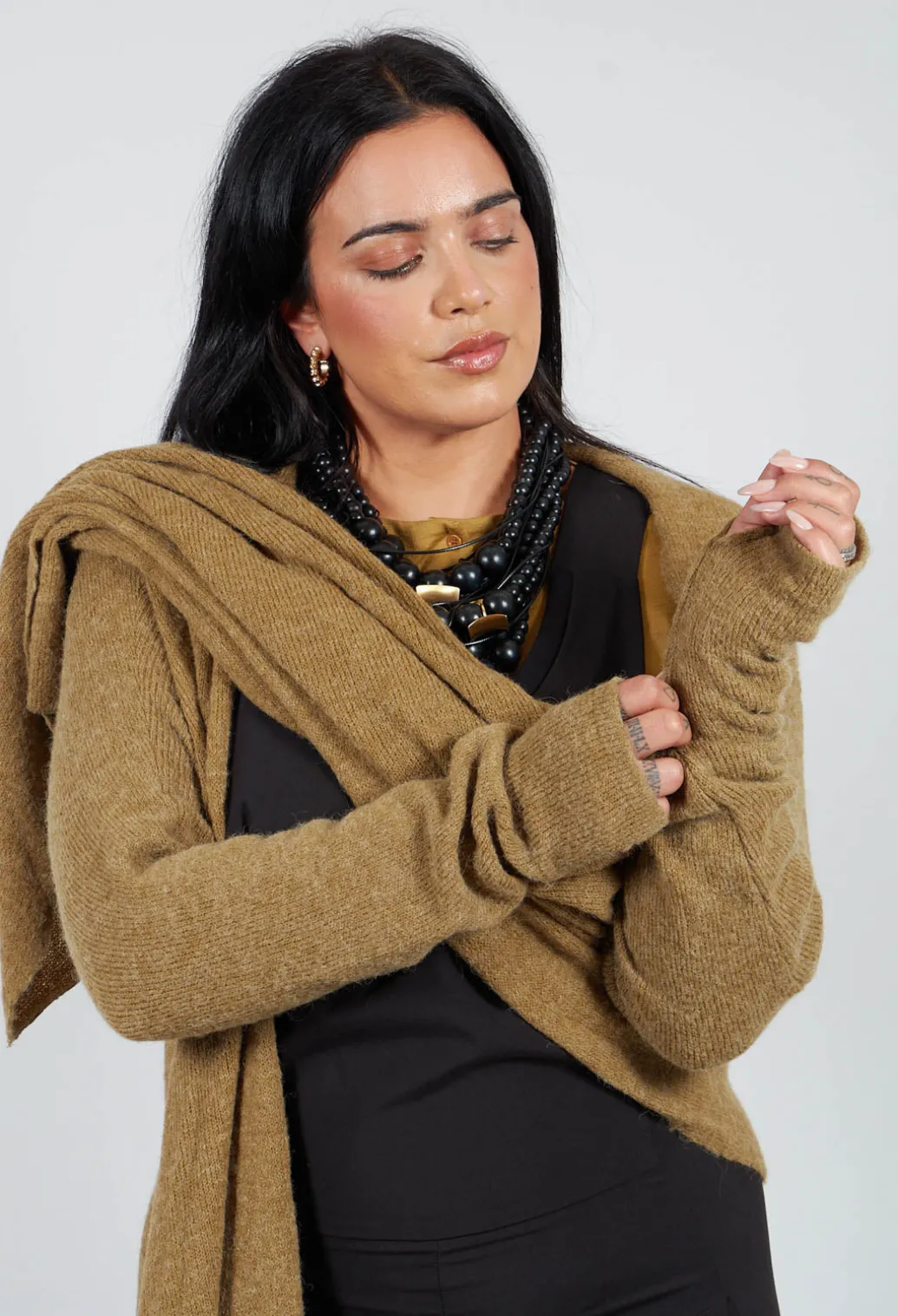 Knitted Nayavu Jumper in Bronze