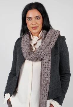 Knitted Scarf in Brown