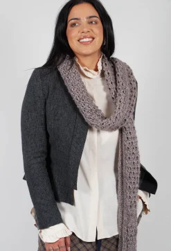 Knitted Scarf in Brown
