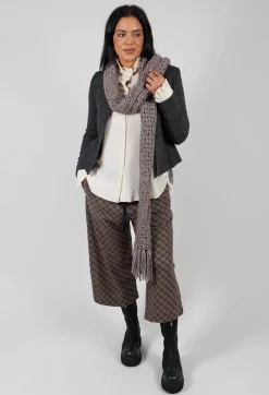 Knitted Scarf in Brown