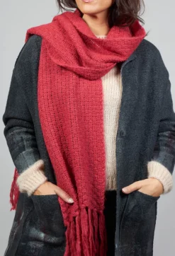 Knitted Scarf in Red