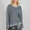 Knitted Slouch Jumper in Grey