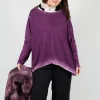 Knitted Slouch Jumper in Purple
