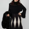 Knitted Snape Jumper in Black