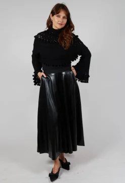 Knitted Snape Jumper in Black